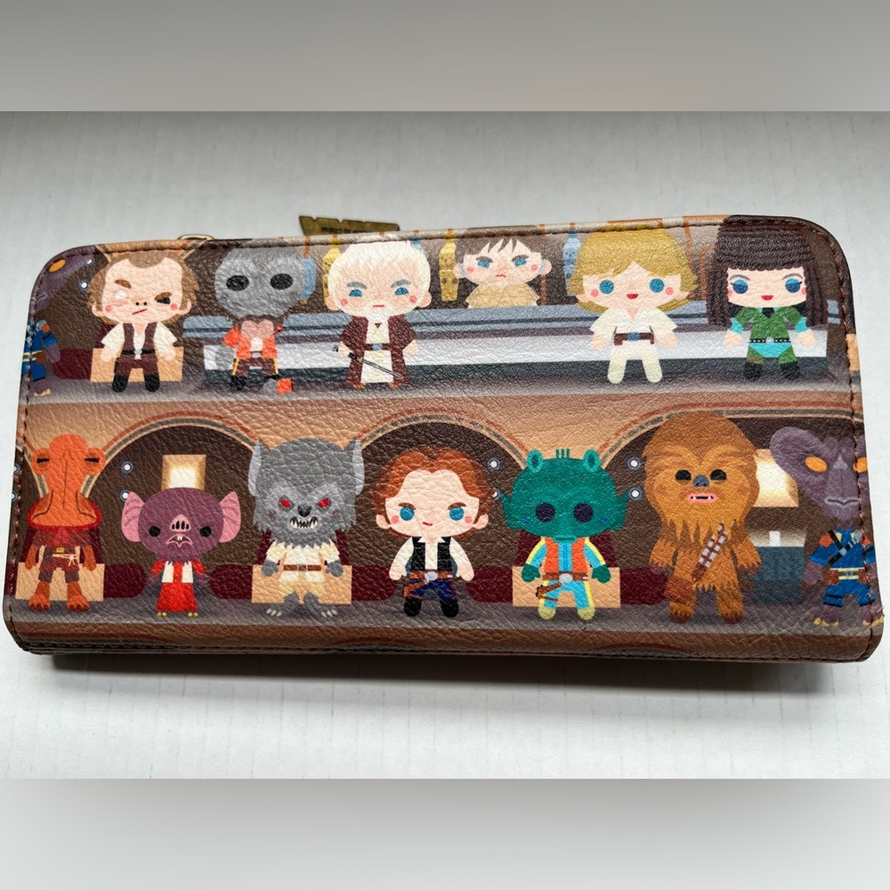 Loungefly X Star Wars Catina Scene Bifold Wallet. Top Zip, Multiple Pockets. - Picture 5 of 11